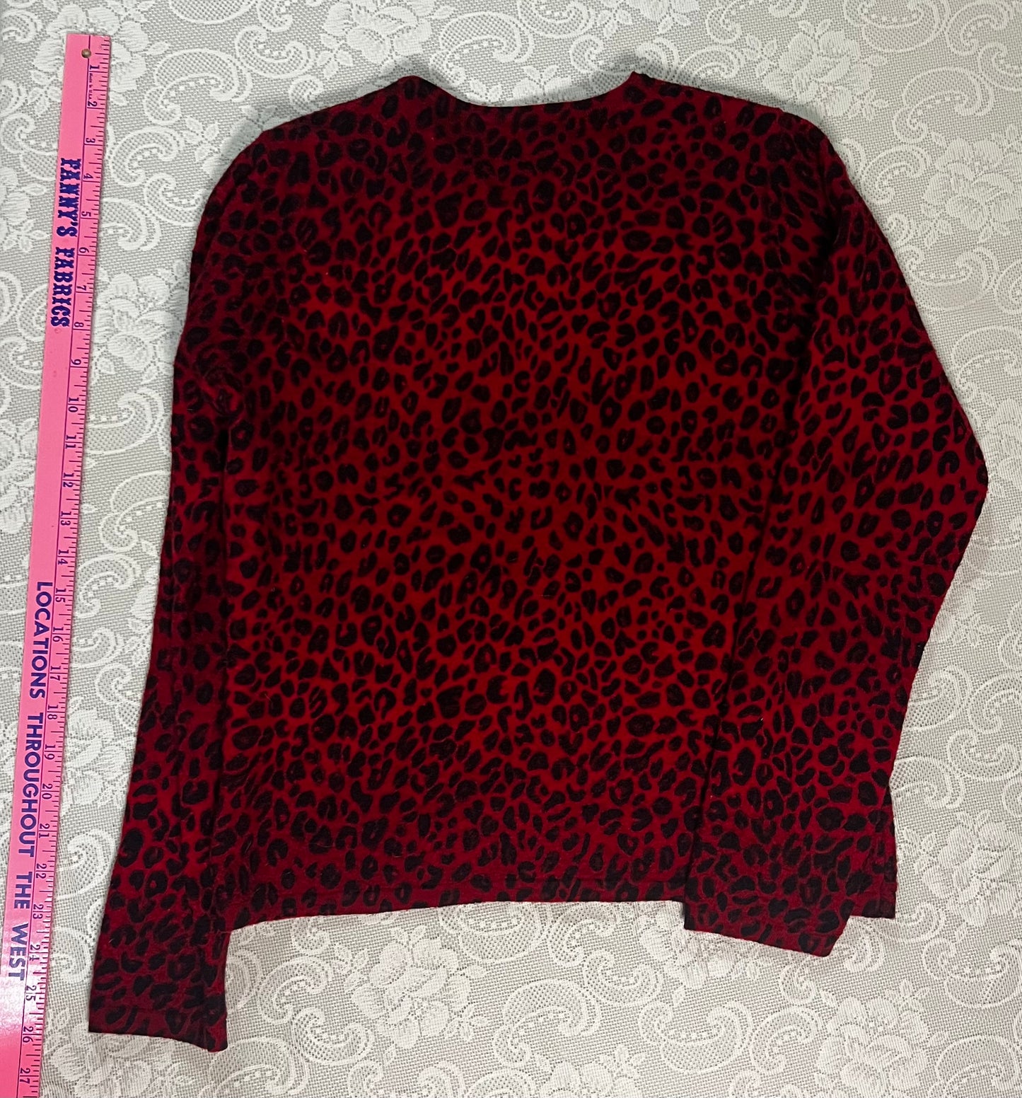 wool leopard print cardigan