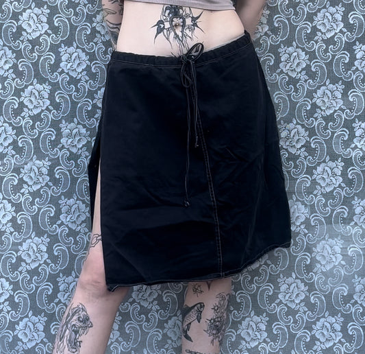 AS-IS black cargo slit skirt