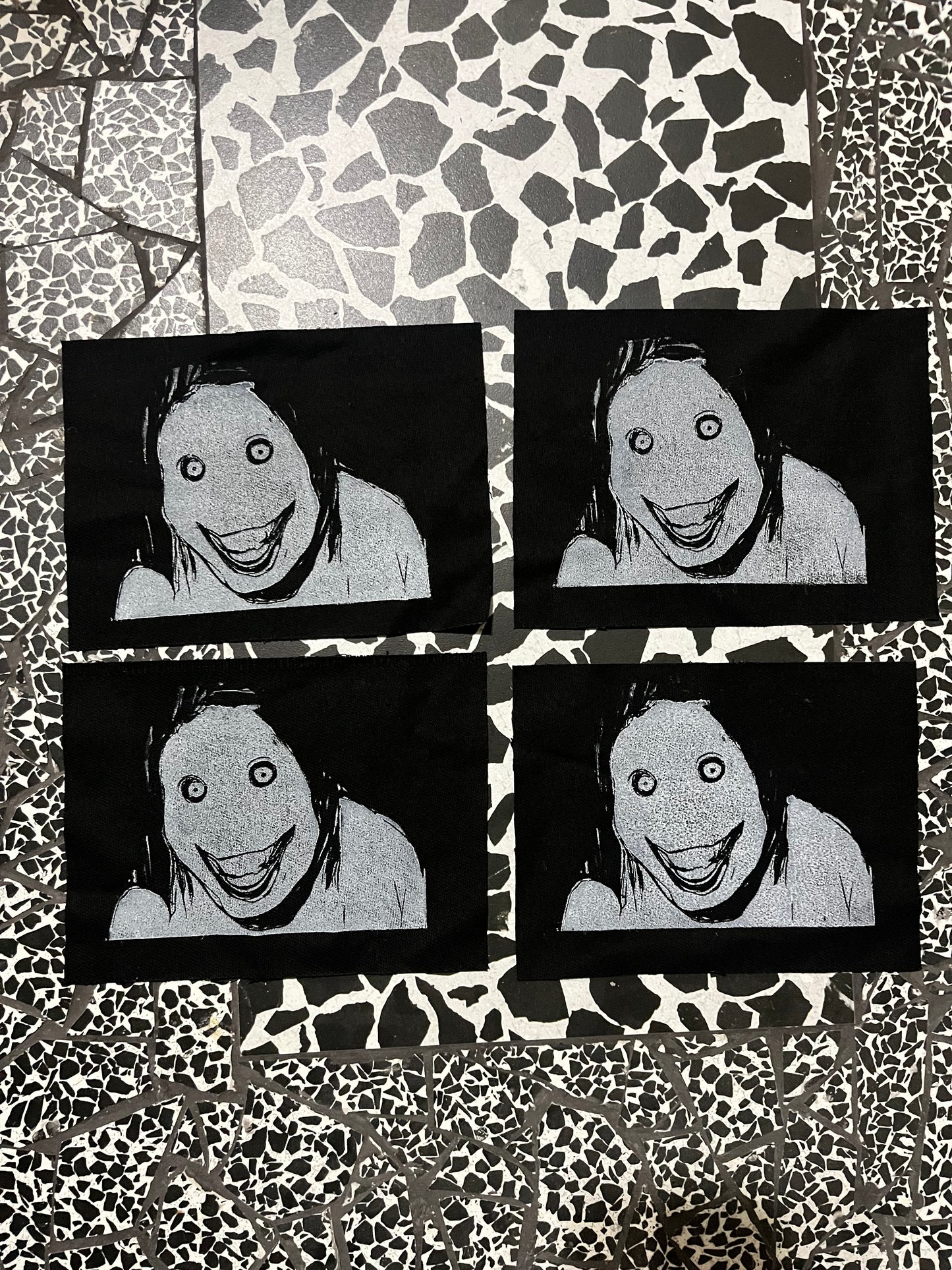 jeff the killer block printed patch