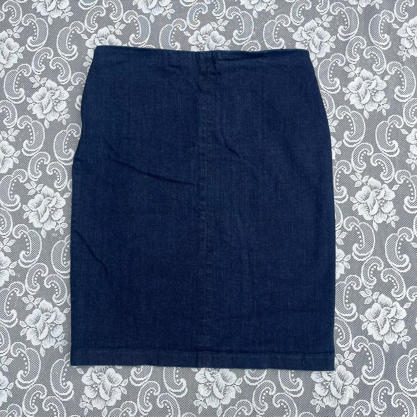 ralph lauren denim lace up pencil skirt