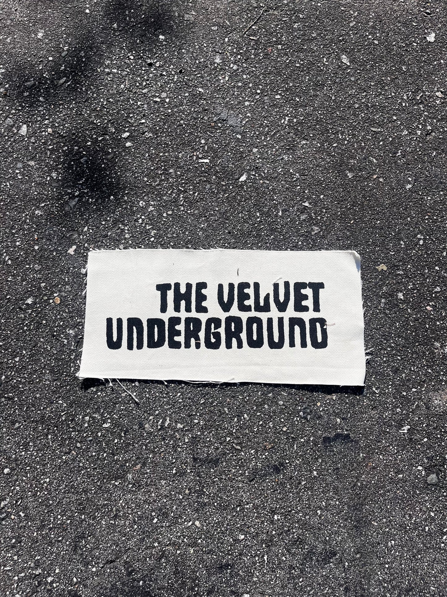 the velvet underground bootleg screenprinted patch