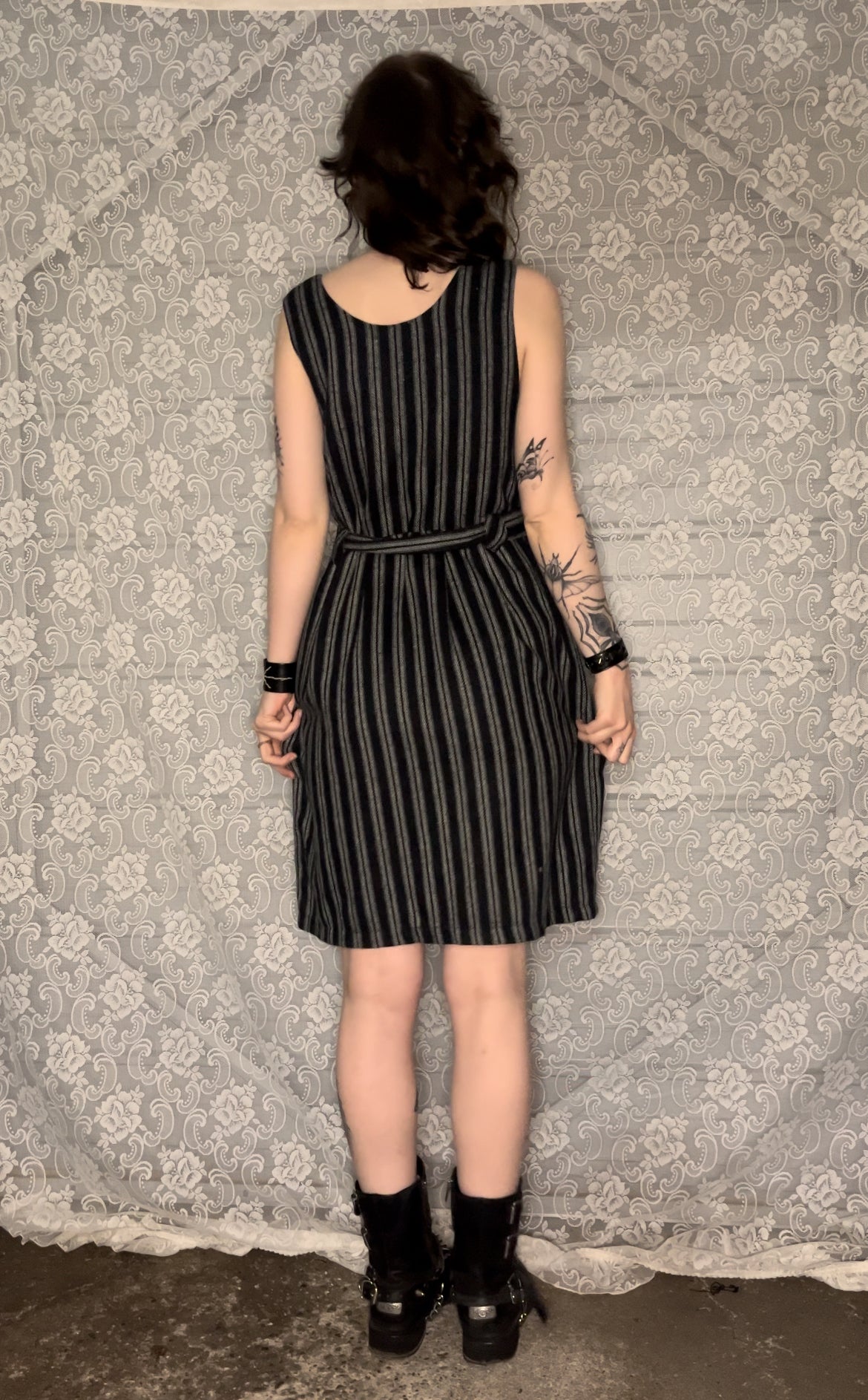 vintage wool stripe dress