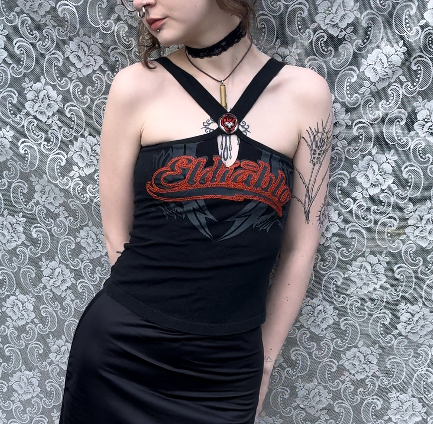 “eldiablo” strap tank top