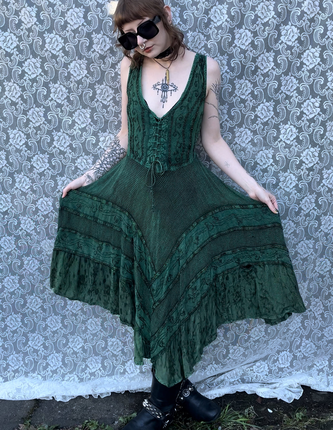 magical green fairy dress