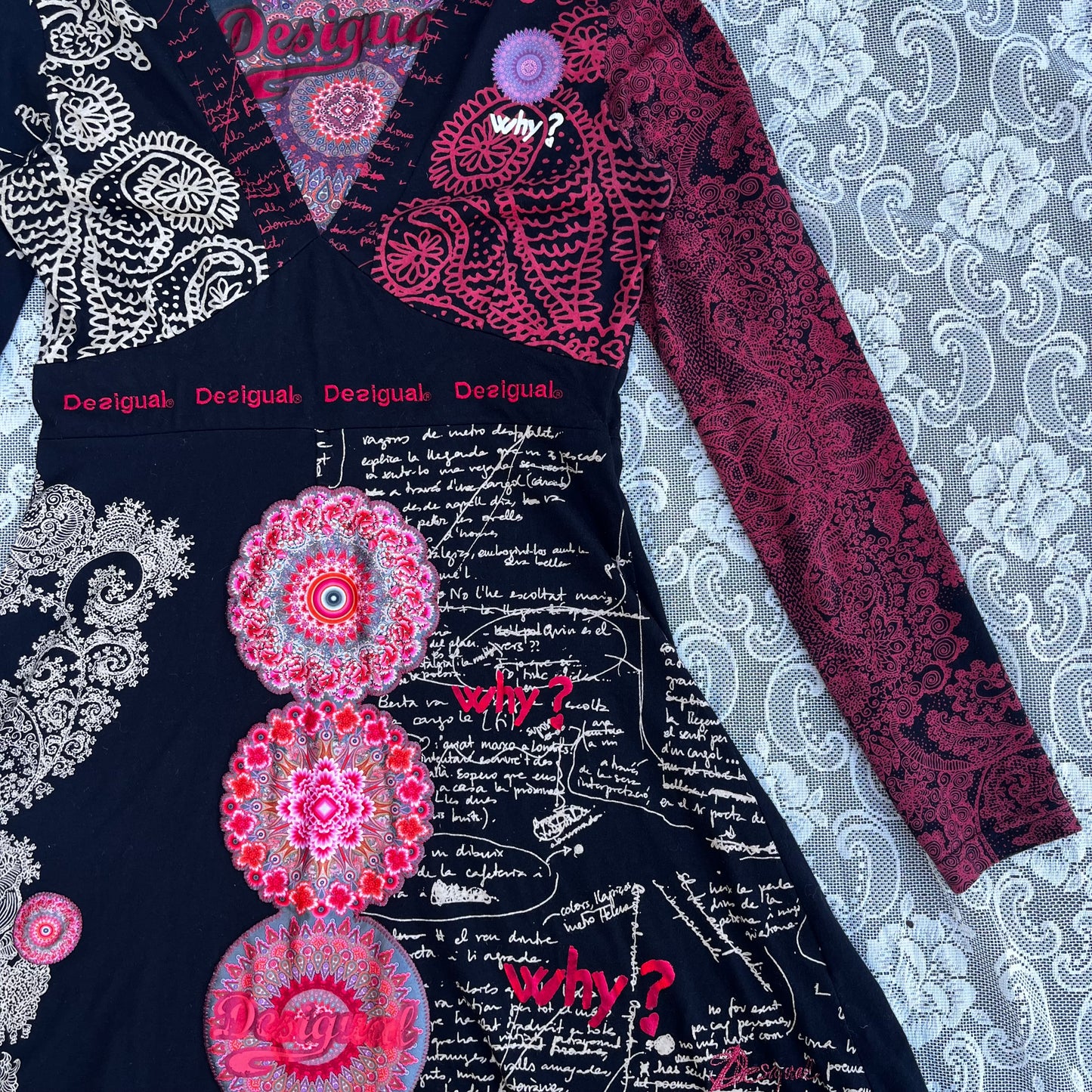 DESIGUAL “WHY” LONG SLEEVE DRESS