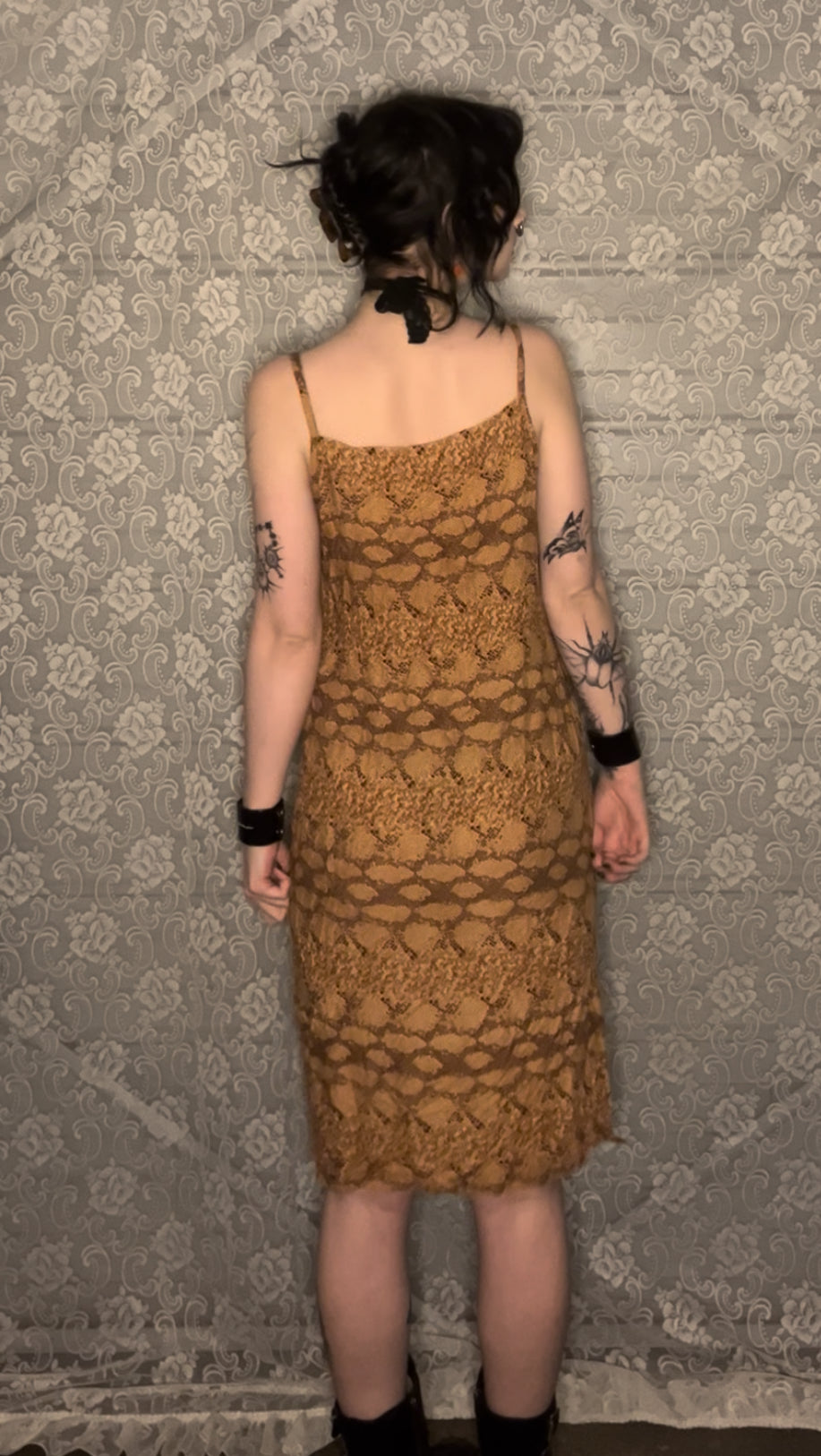 snake skin print dress