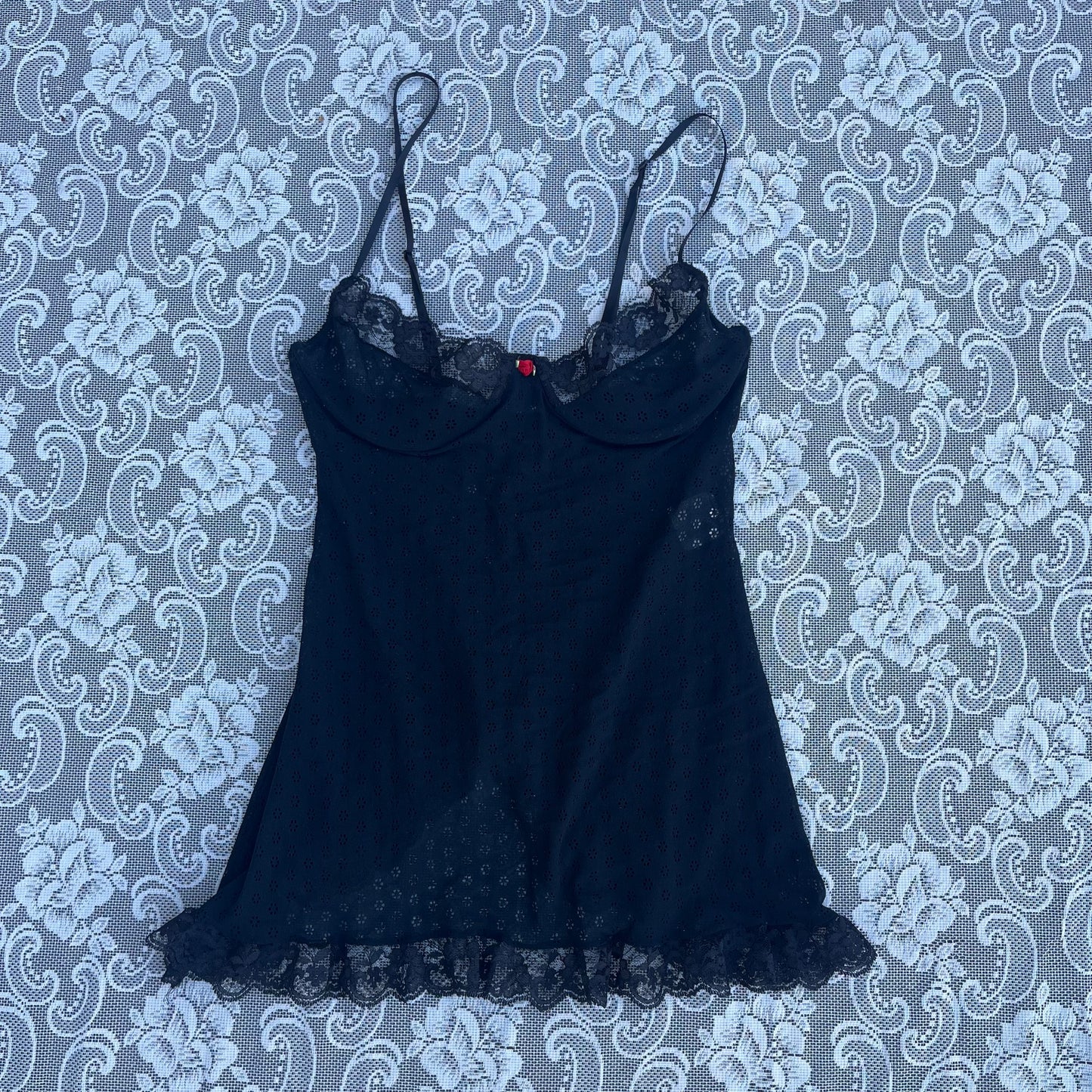 vintage underwire sheer lingerie slip mini dress