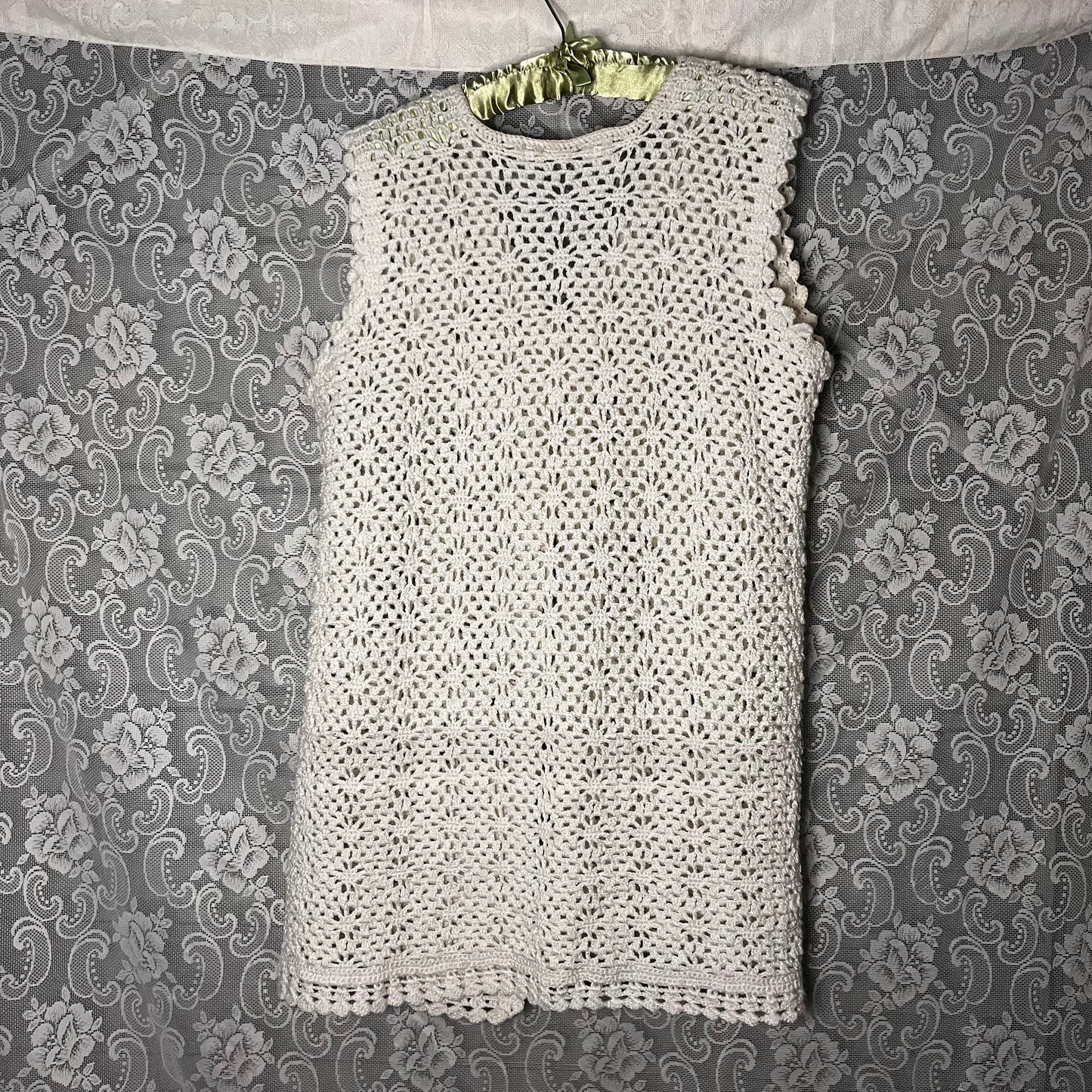 white long knit vest