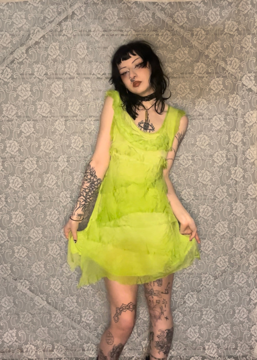 LETTUCE DRESS . made in italy