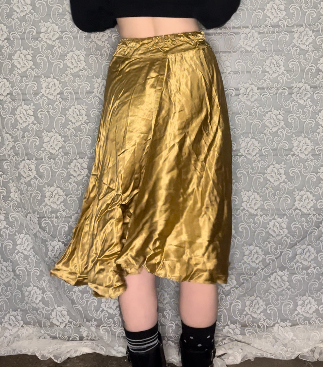 shiny gold handmade skirt