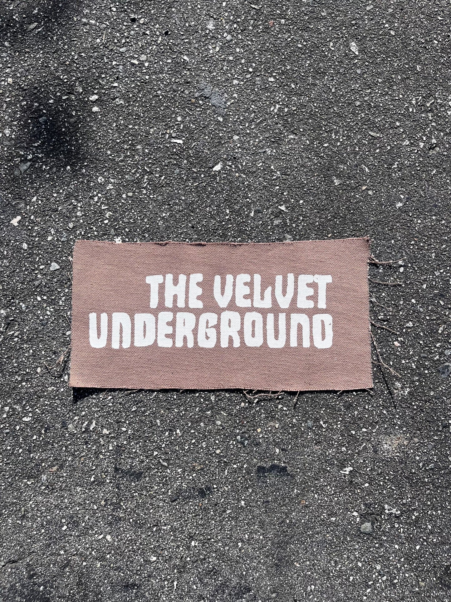 the velvet underground bootleg screenprinted patch