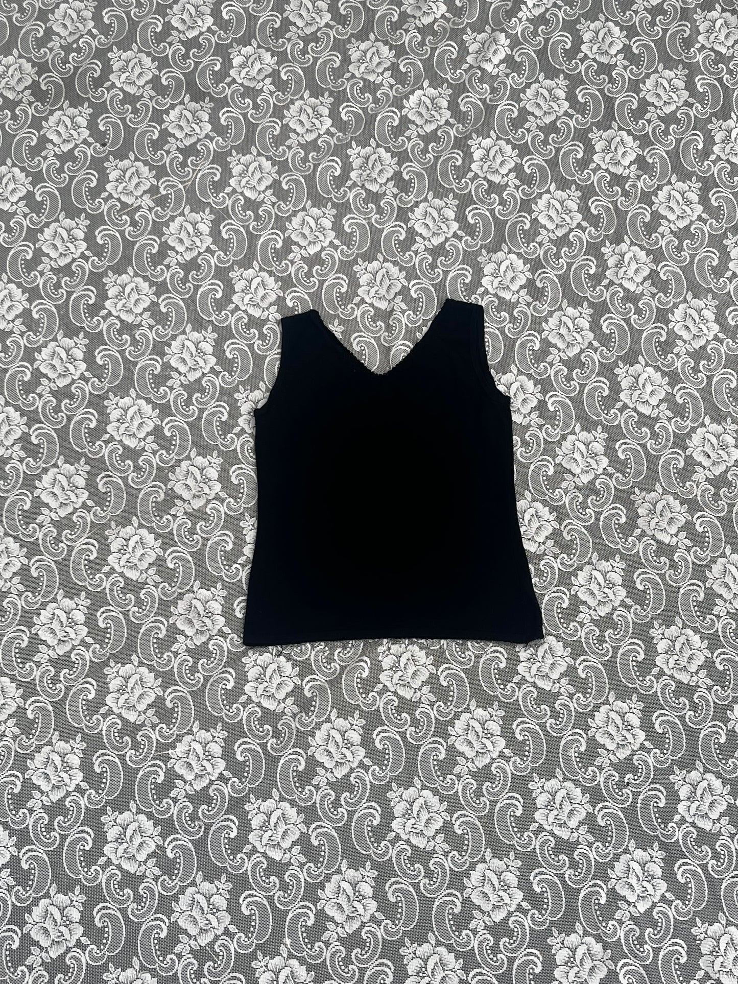 90s beaded hem knit tank top