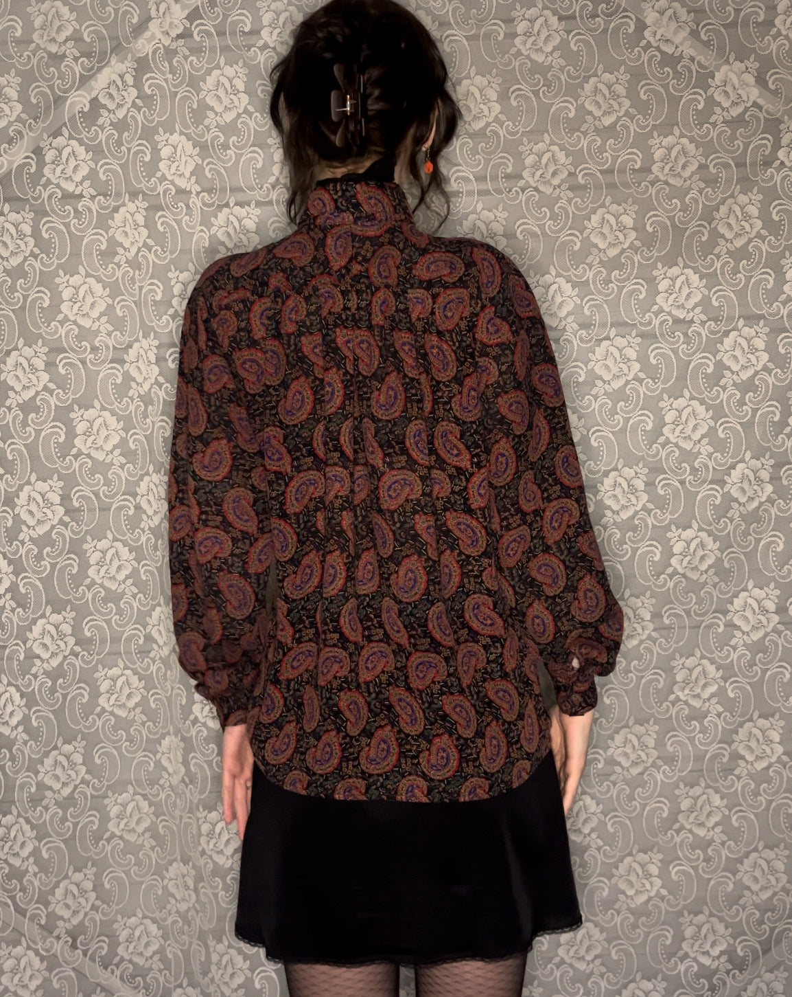 paisley blouse button up